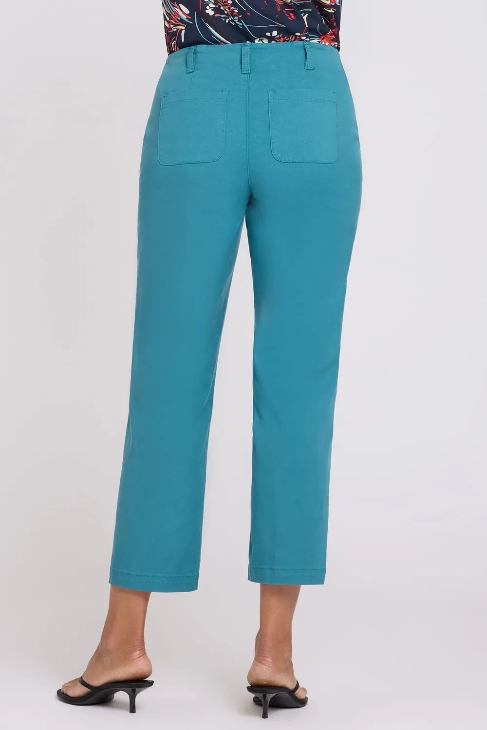 NYDJ Marilyn Straight Ankle Pants Harbor Blue Stretch