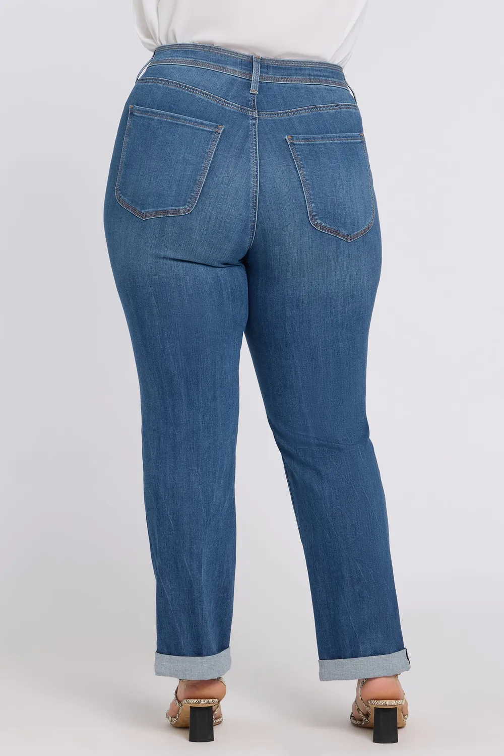 NYDJ Marilyn Straight Plus Size Jeans Wild River High Rise