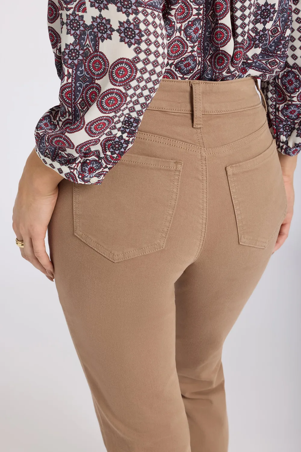NYDJ Marilyn Straight Ankle Jeans Toasted Coconut