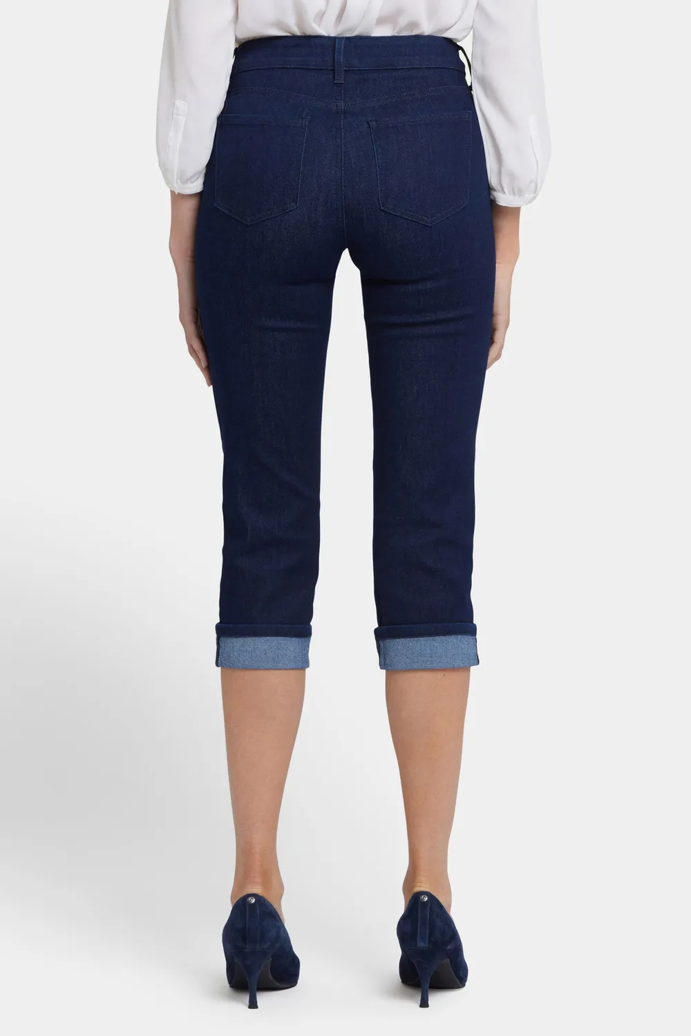 NYDJ Marilyn Straight Crop Jeans Rinse mit Umschlag