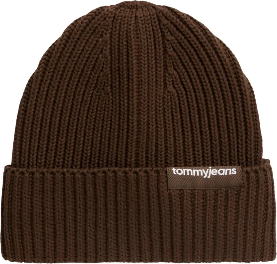 Tommy Jeans TJM Linear Logo Beanie AM0AM14865 braun