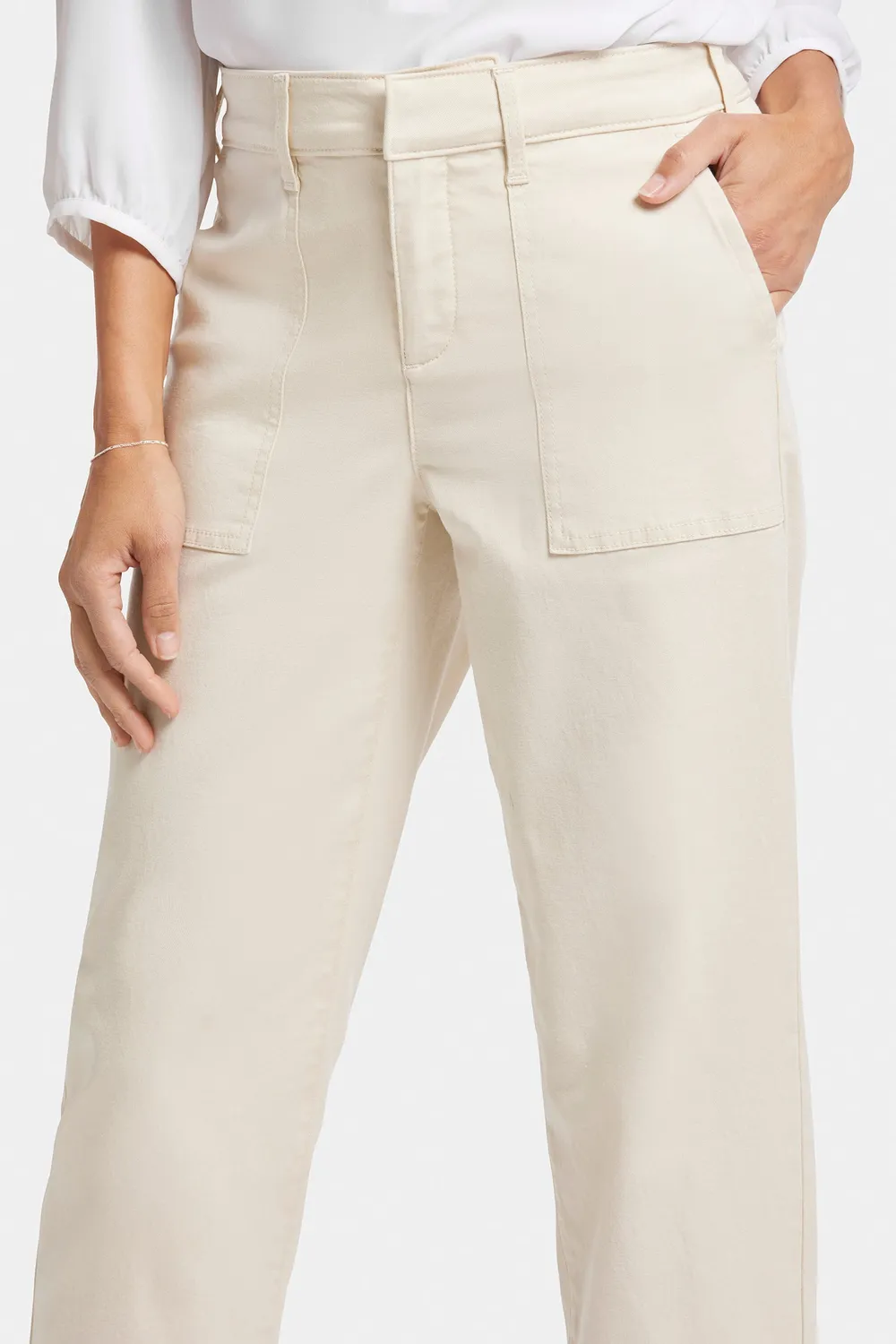 NYDJ Utility Petite Hose White Creek cropped relaxed