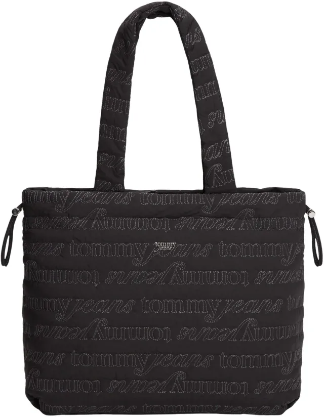 Tommy Jeans Icon Nylon Tote Gross Schwarz Nylon-Shopper