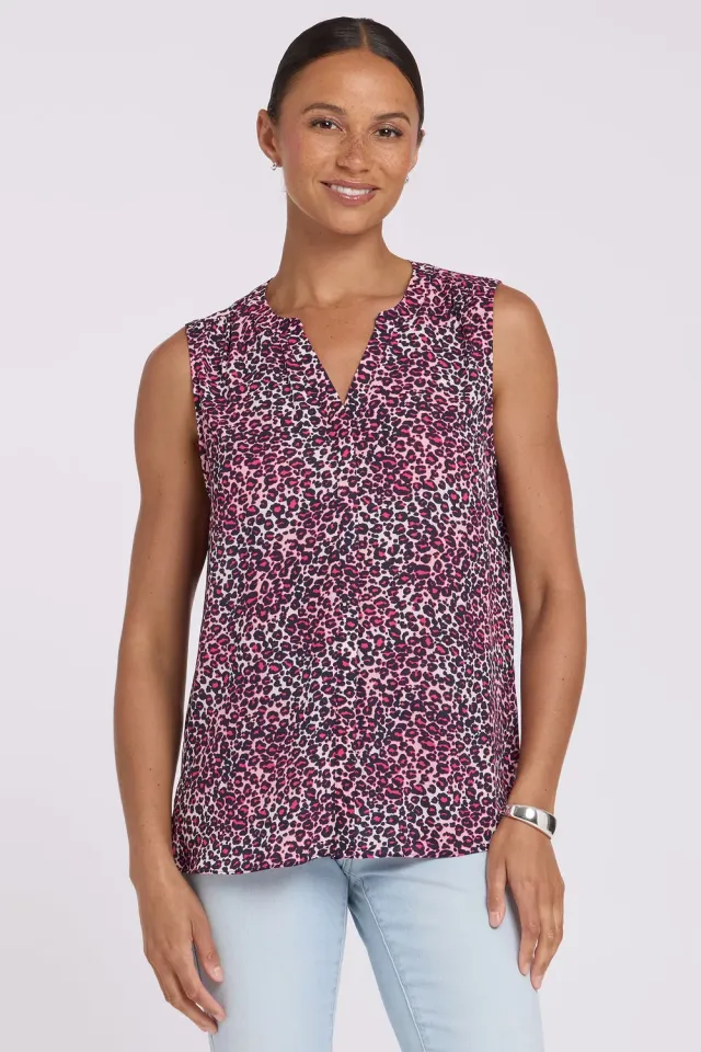 NYDJ Pintuck Bluse ärmellos Catarina recycelt