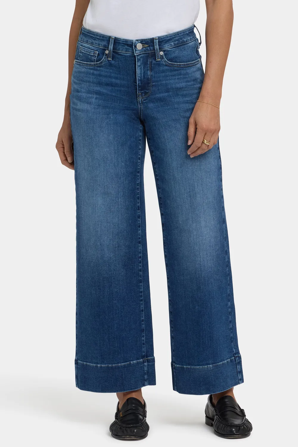 NYDJ Teresa Wide Leg Ankle Jeans Opera Blue
