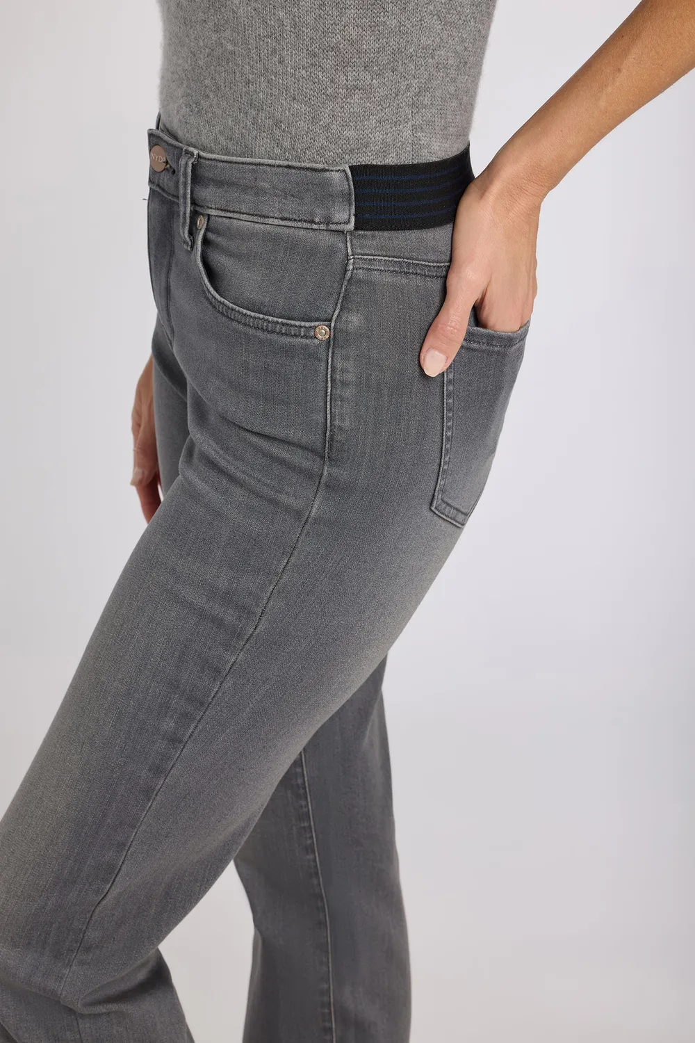 NYDJ Marilyn Straight Jeans Dusty Ash Grau stretch