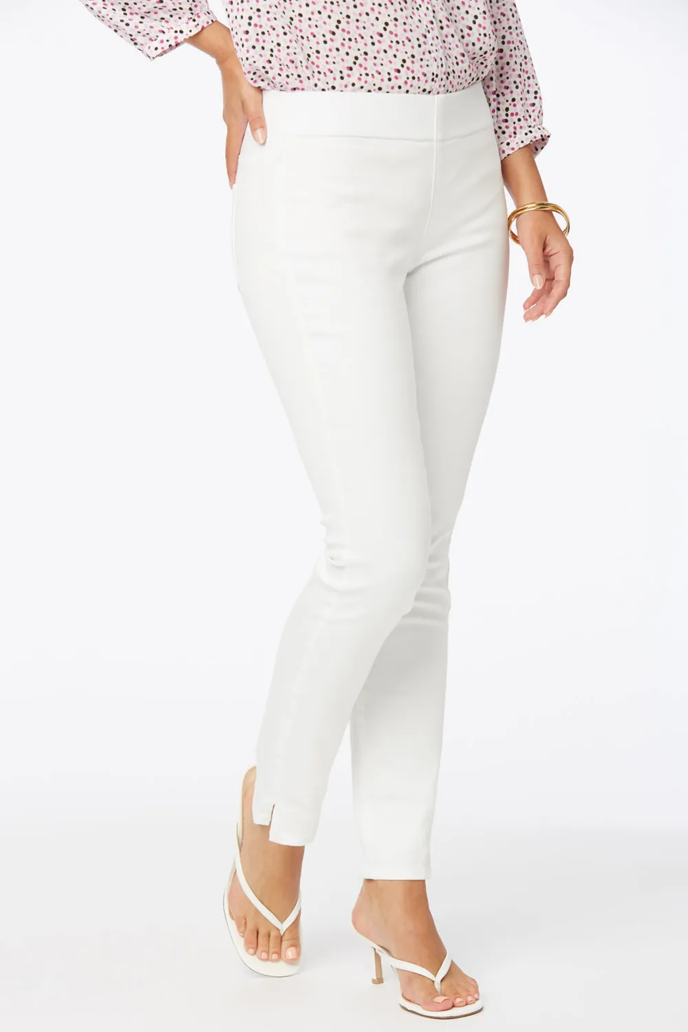 NYDJ Skinny Ankle Pull-On Jeans Optic White
