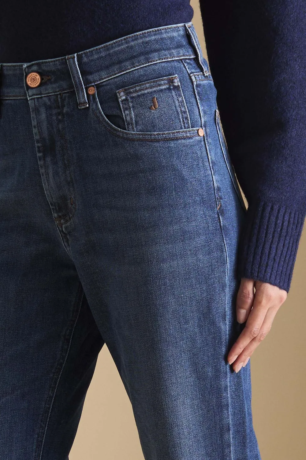 Jeckerson Julia Boyfriend Jeans Dunkelblau Stretch