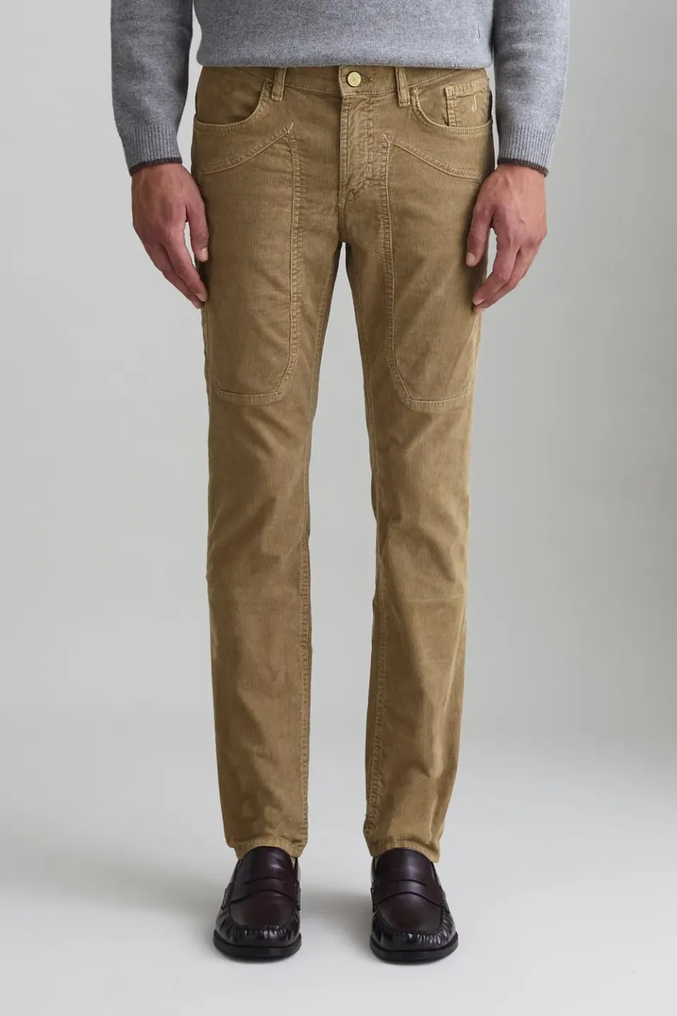Jeckerson John Toppa Samthose Slim Fit haselnuss