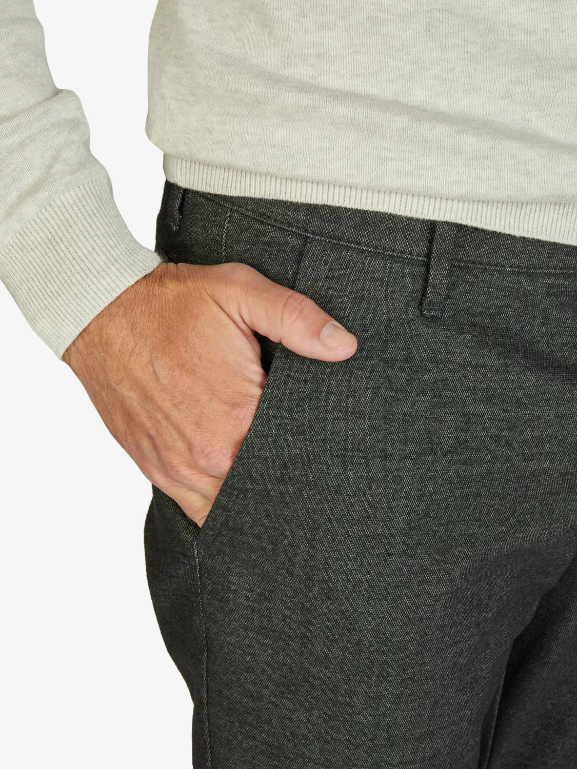Club of Comfort Garvey 7631 Chino dunkelgrau melange Woll-Optik