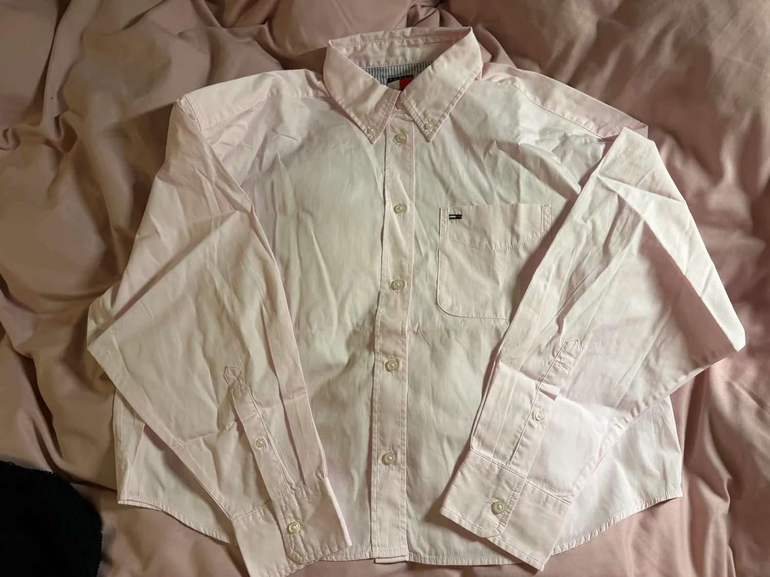 Tommy Jeans Essential Crop DW0DW22766 Shirt Rosa cropped