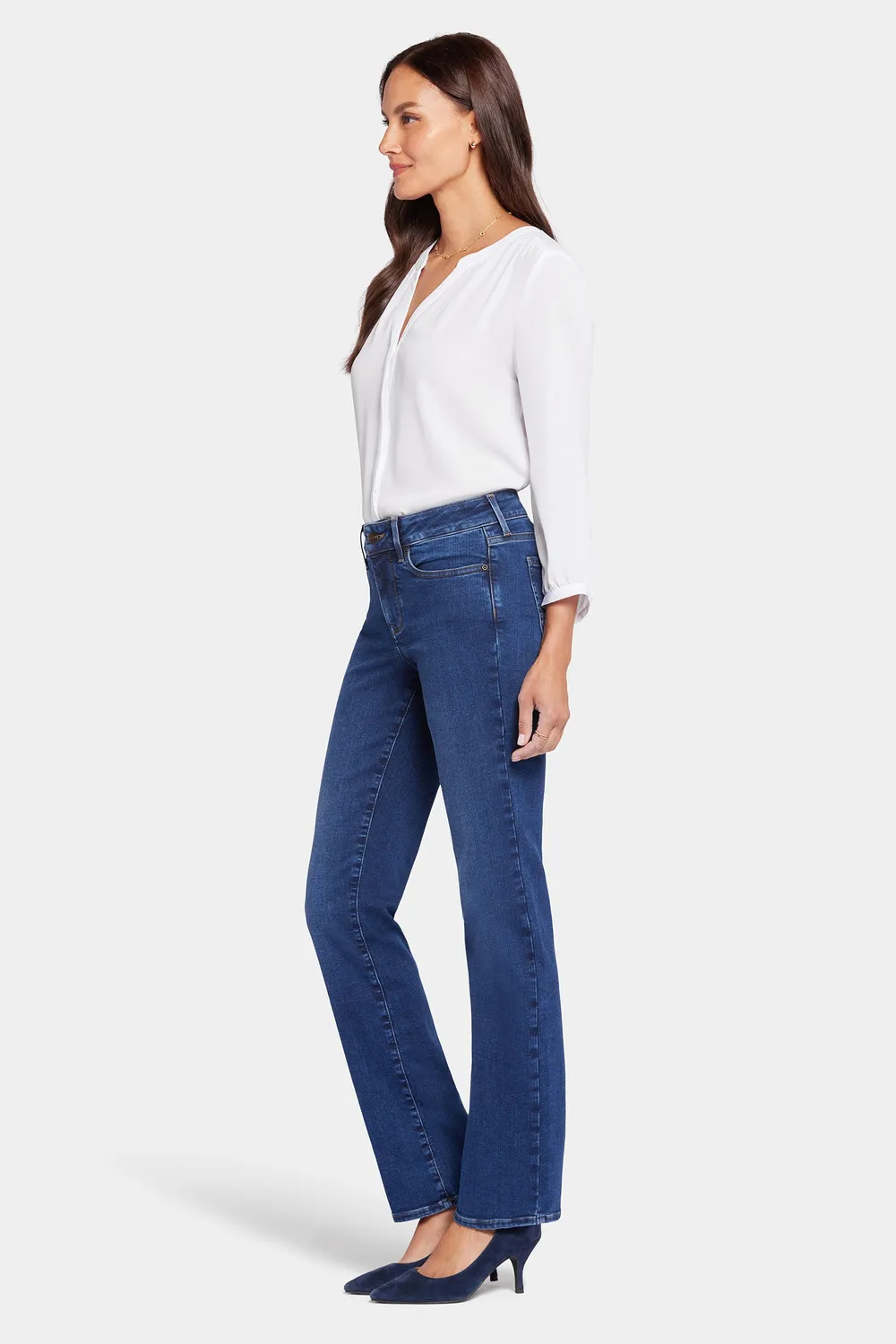 NYDJ Marilyn Straight Jeans Cooper Dunkelblau