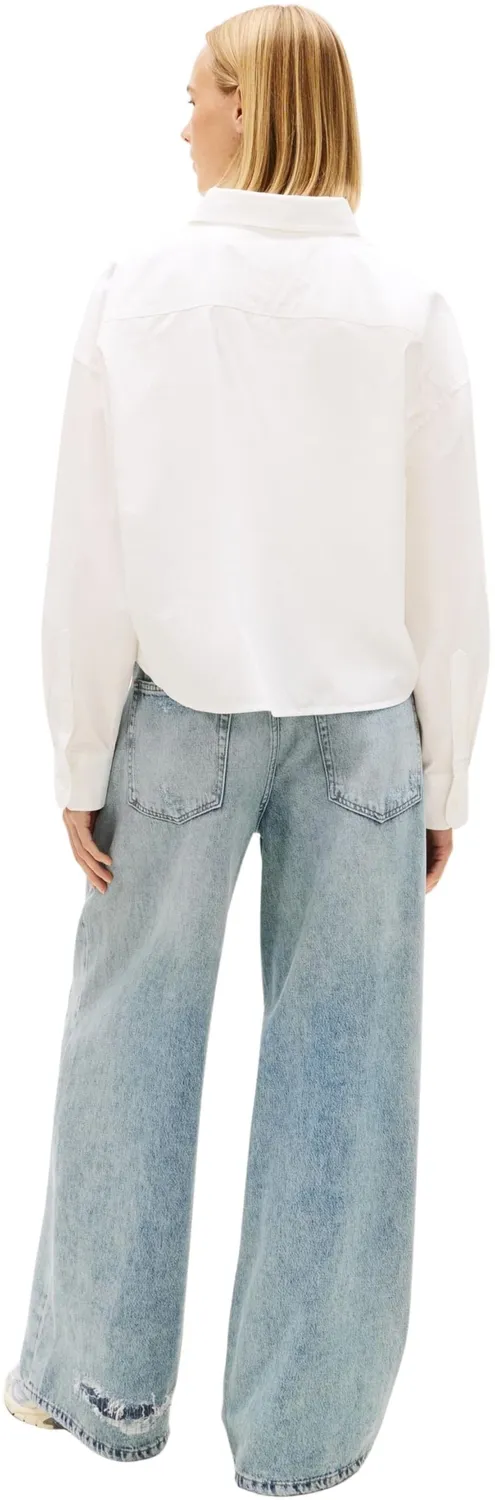 Tommy Jeans Essential Crop DW0DW22766 Shirt Rosa cropped