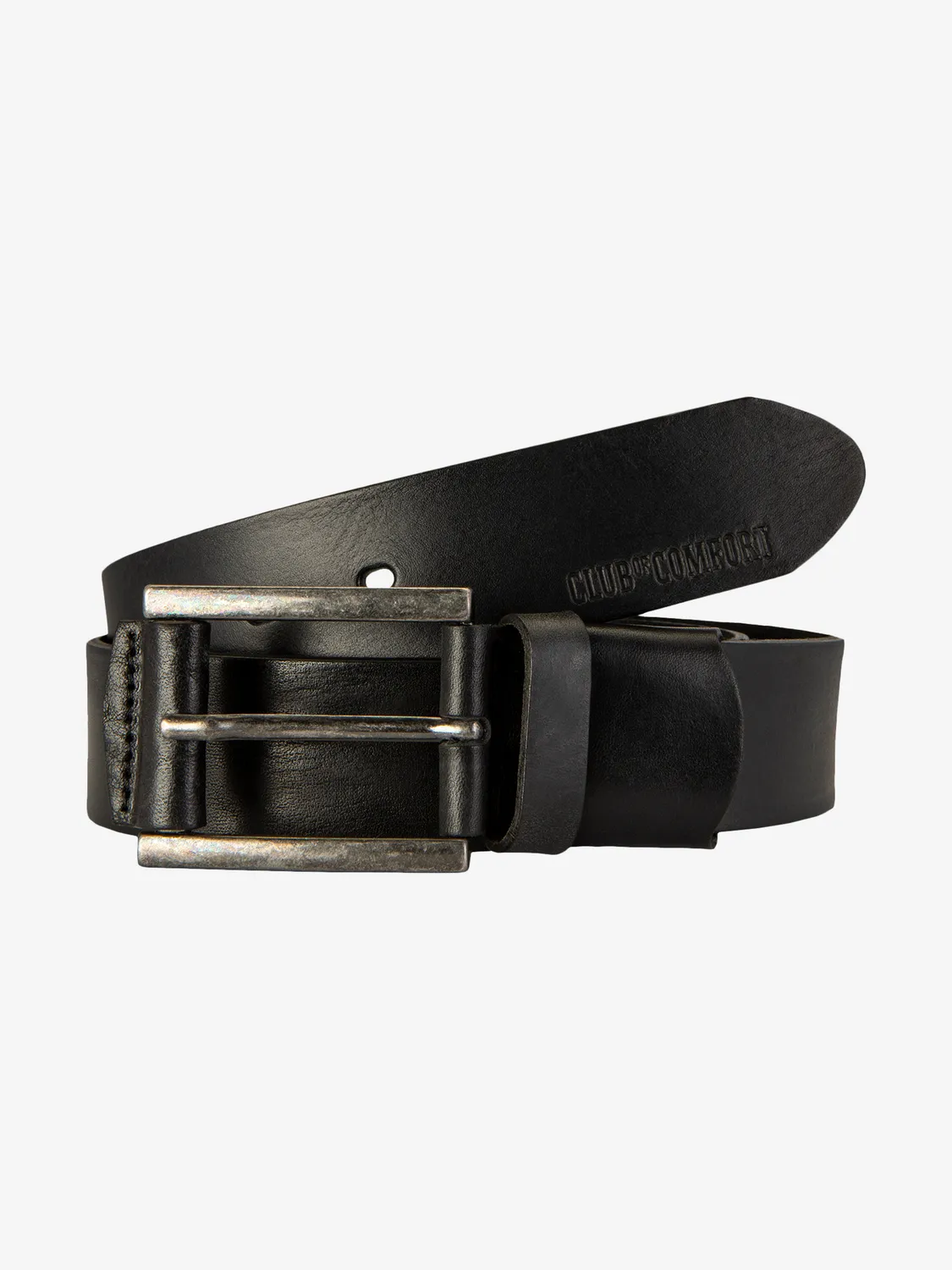 Club of Comfort Leder A54 Gürtel schwarz Stretch Echtleder