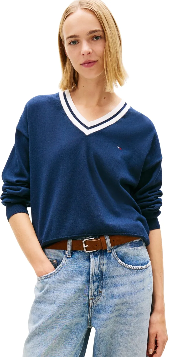Tommy Jeans TJW RLX V-Neck Tipping DW0DW22778 Pullover