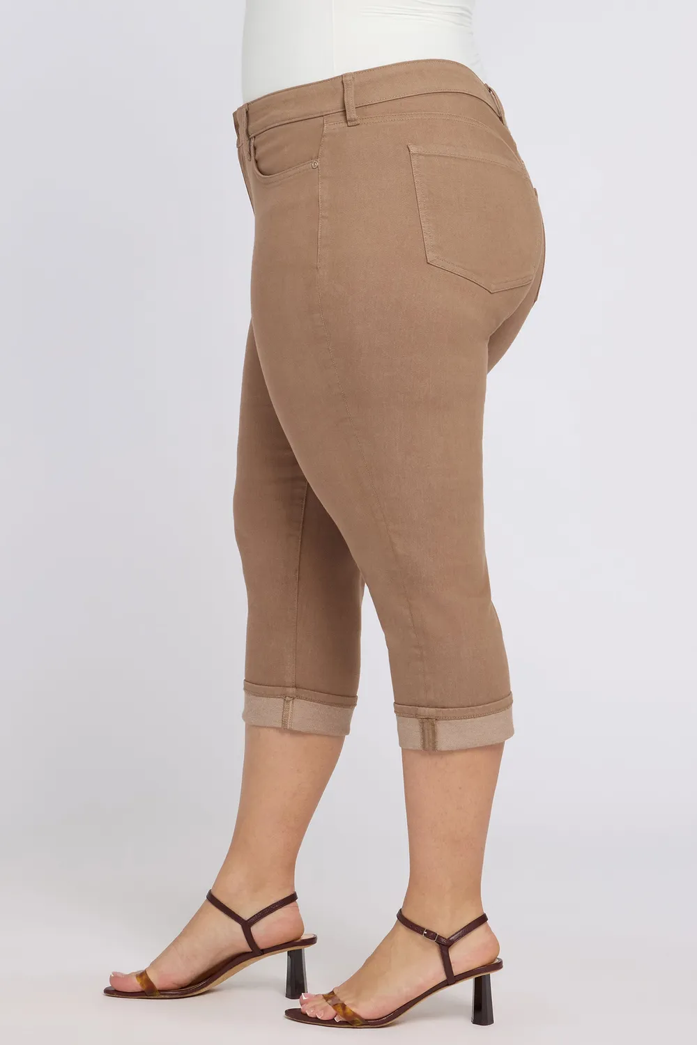 NYDJ Marilyn Straight Crop Jeans Plus Toasted Coconut