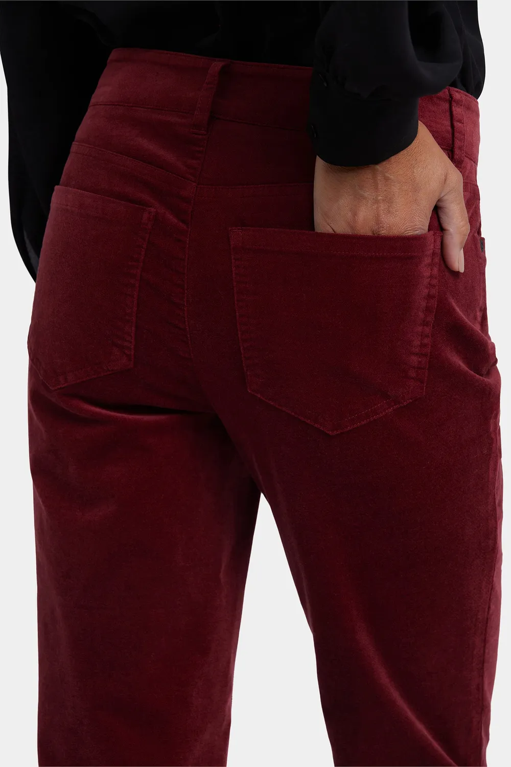 NYDJ Marilyn Straight Hose Wild Currant Samt petite