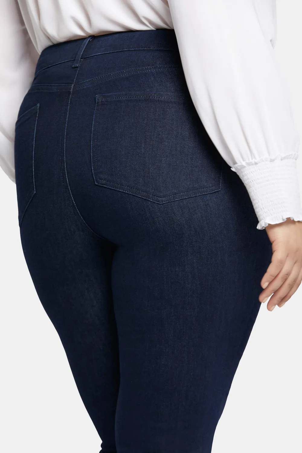 NYDJ Marilyn Straight Plus Jeans Rinse blau gerades Bein