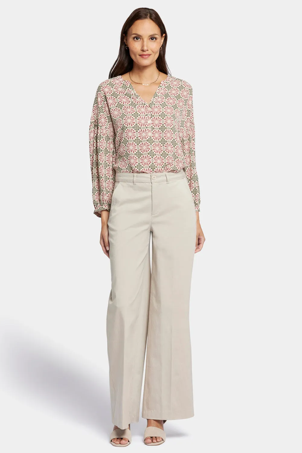 NYDJ Whitney Trouser Hose Feather Beige weit