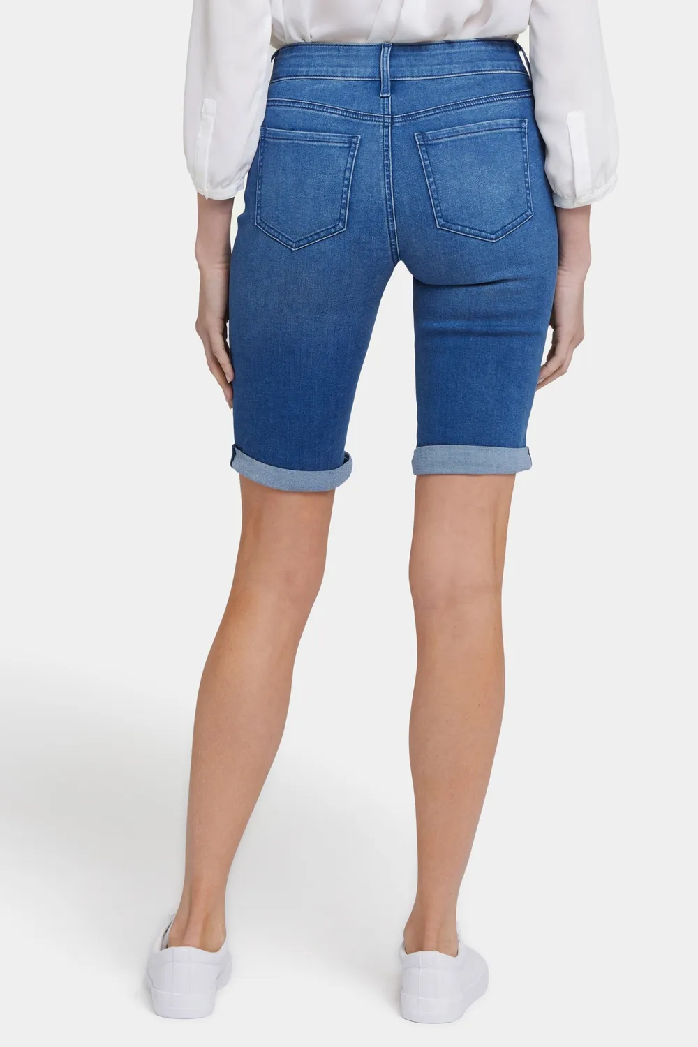 NYDJ Briella 11 Inch Jeansshorts Nevin Blau