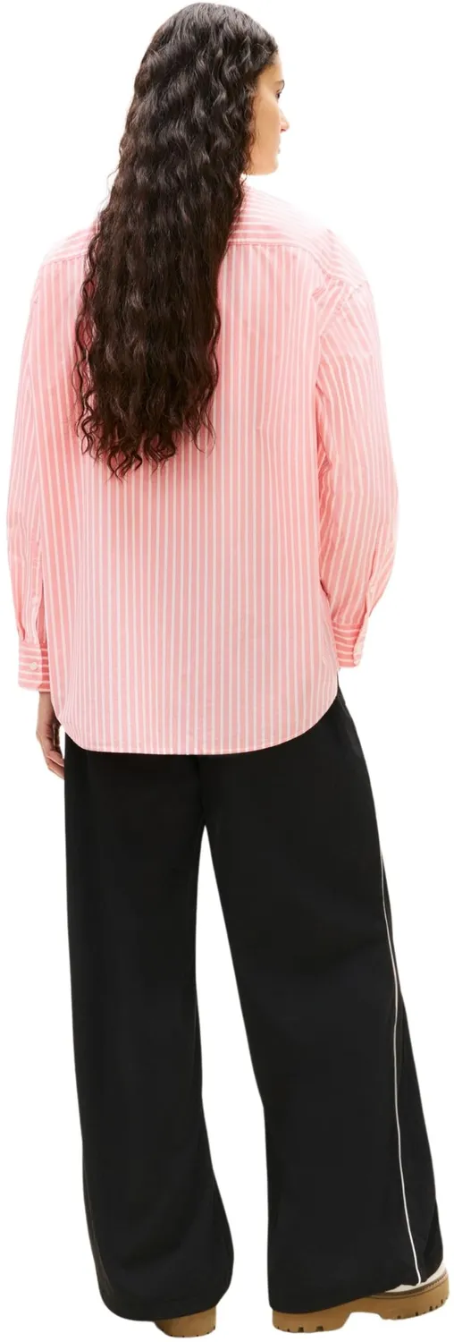 Tommy Jeans Poplin Damen Bluse L Langarm Oversize