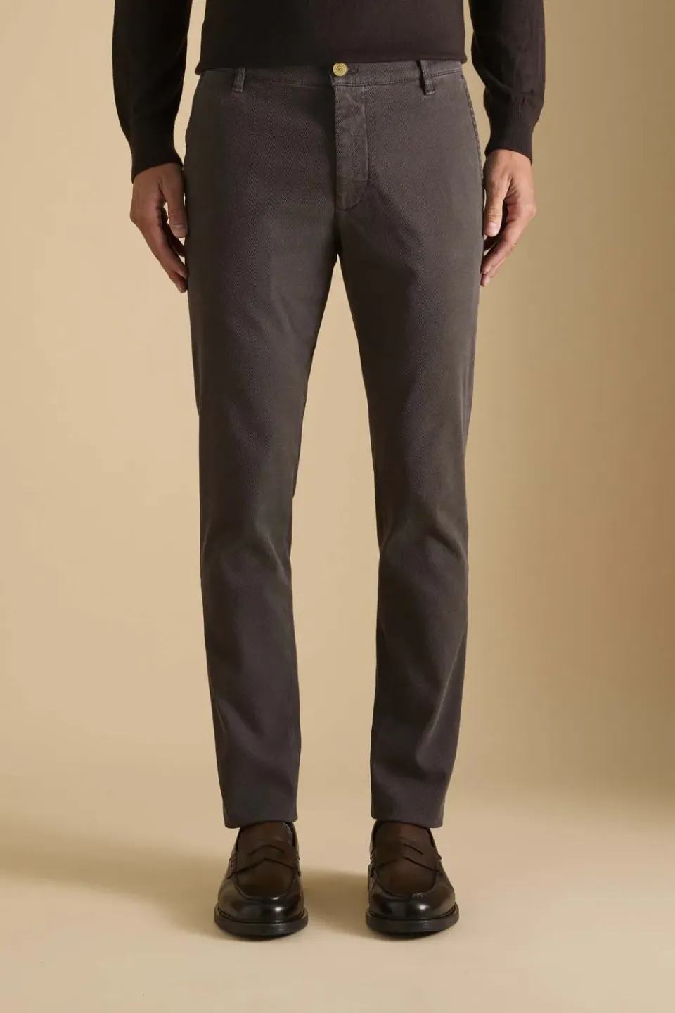 Jeckerson Jack Chino Slim Fit dunkelbraun Stretch