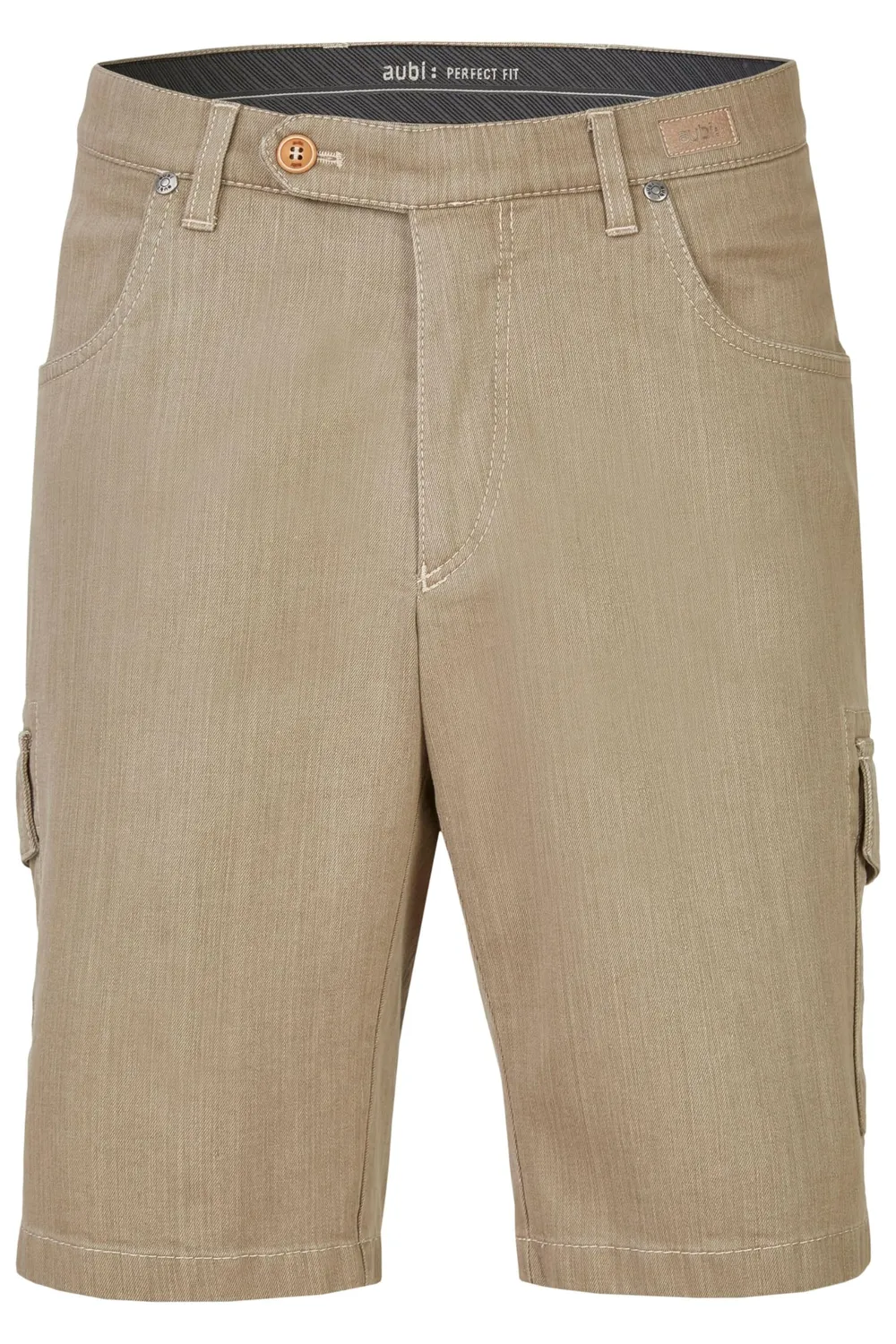 AUBI 616 Sommer Cargo Shorts Stretch Baumwolle Olive 24