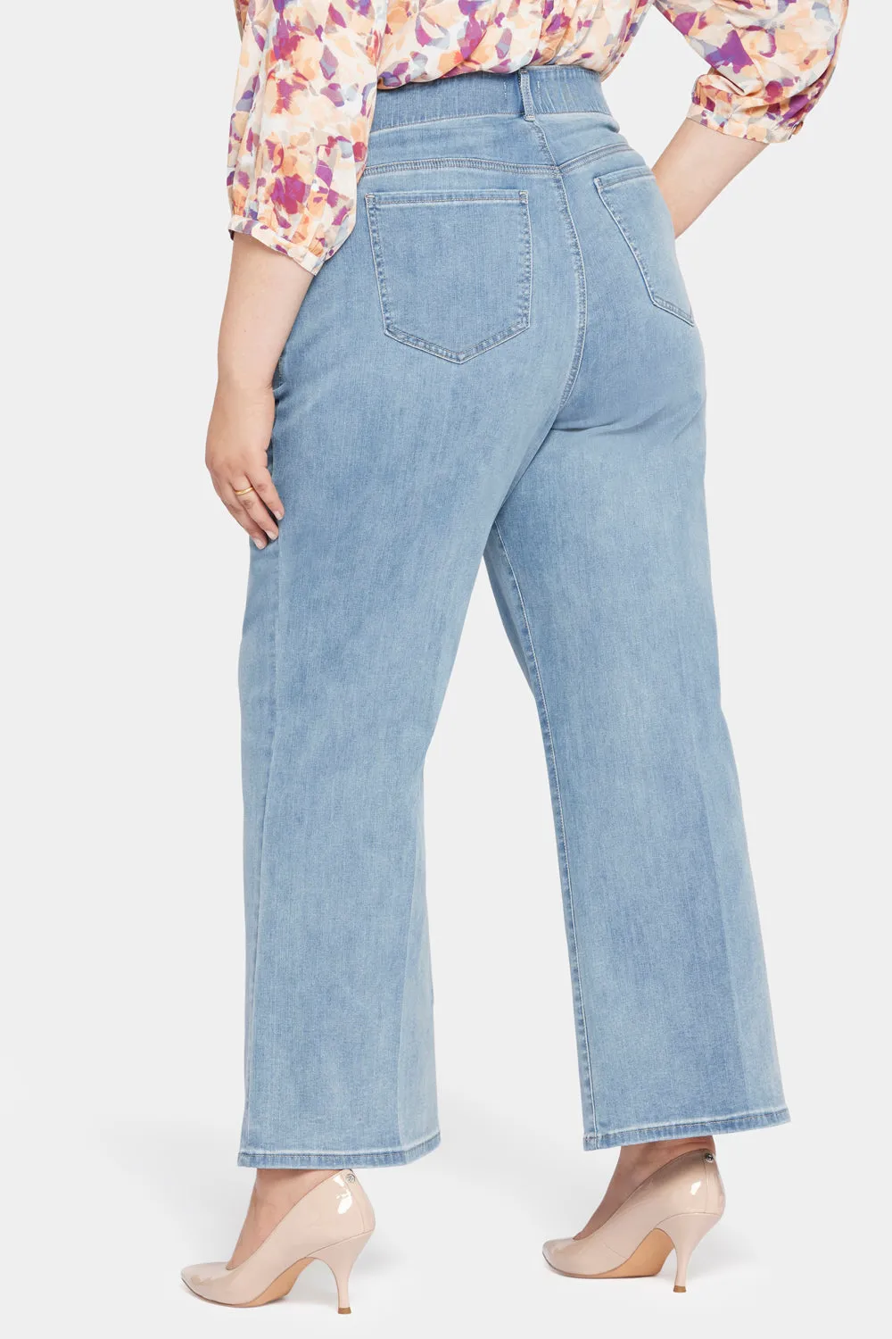 NYDJ Waist-Match Major Wide Leg Jeans Plus Crystalline