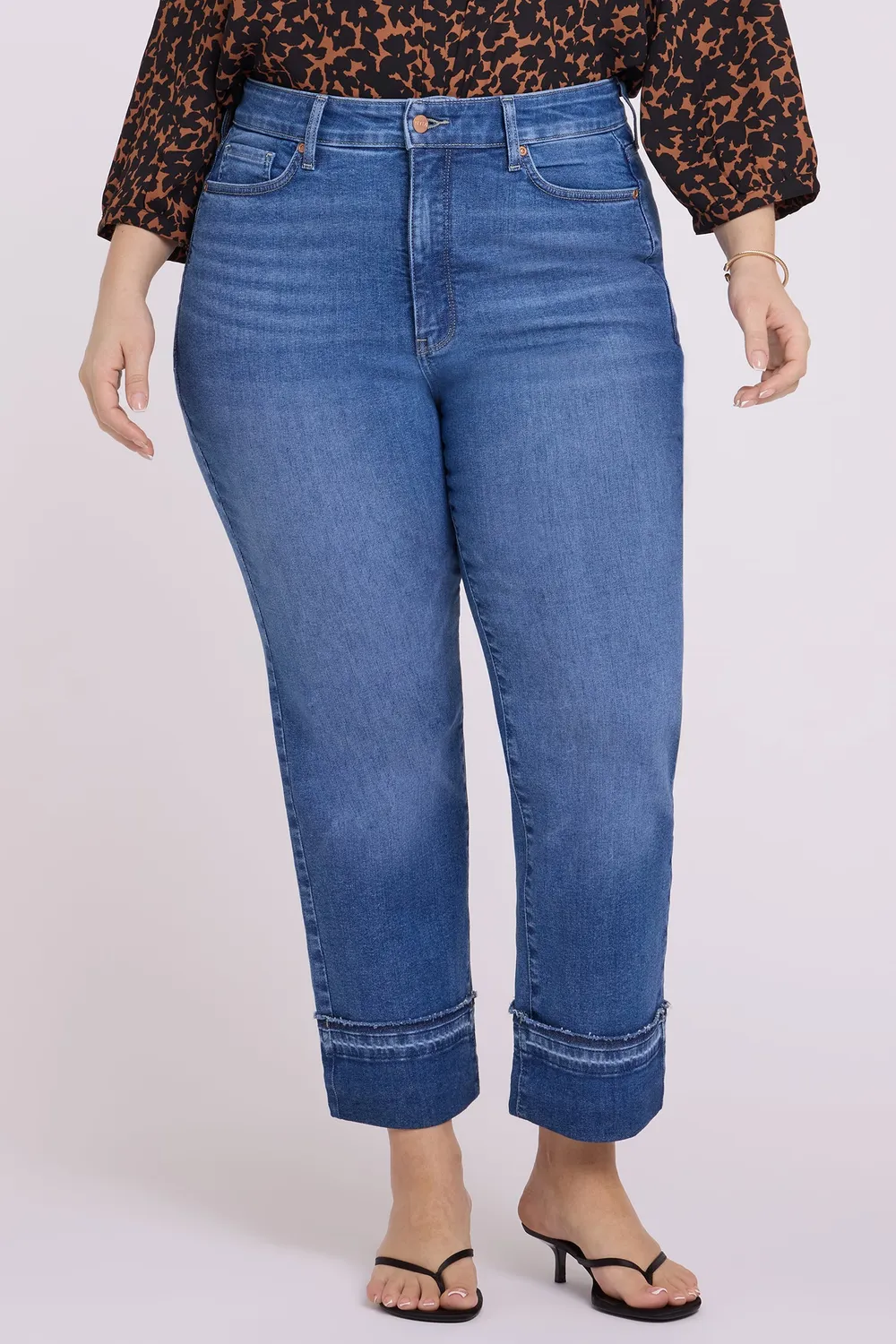 NYDJ Bailey Straight Ankle Jeans Sun Soak Plus figurformend