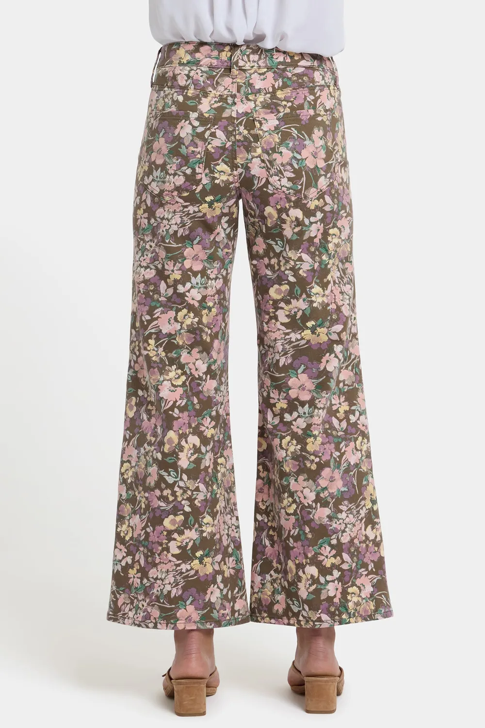 NYDJ Mia Palazzo Ankle Jeans Earth Blooms gemustert
