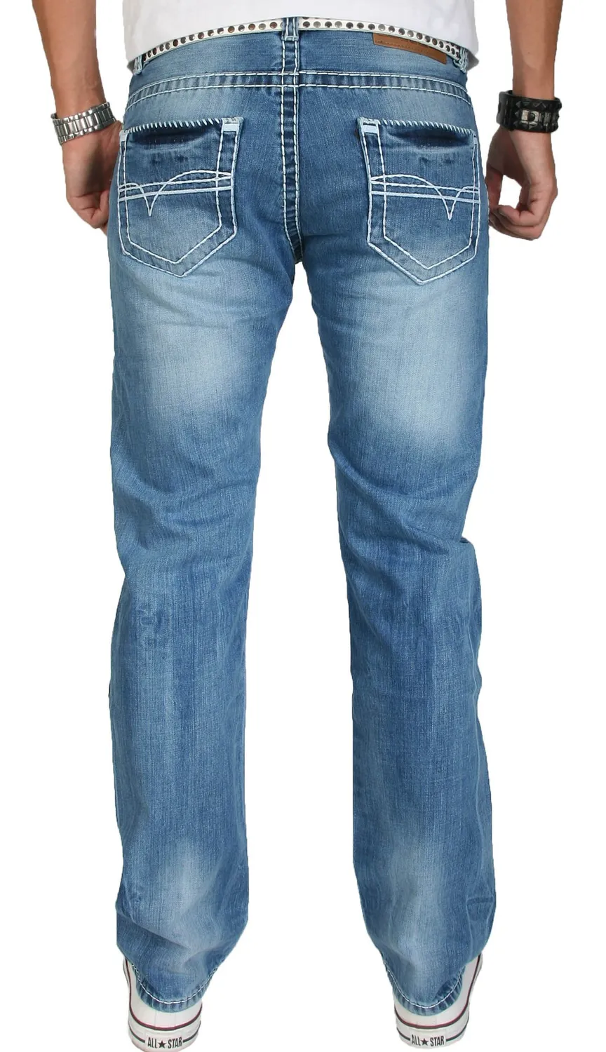 Alessandro Salvarini AS006 Jeans Ice-Blue Regular Straight