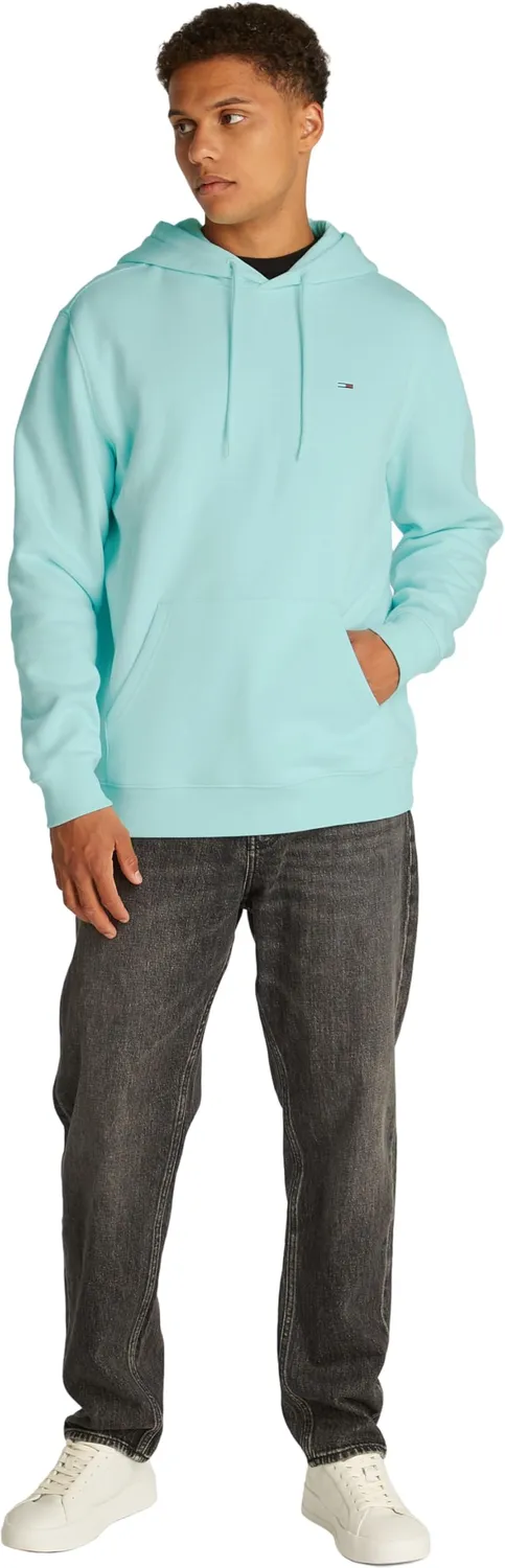 Tommy Jeans TJM Reg S Flag Hoodie Grün 3XL mit Kapuze