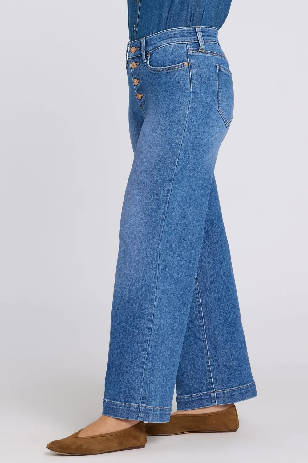 NYDJ Teresa Wide Leg Jeans Blue Paradise Mid-Rise