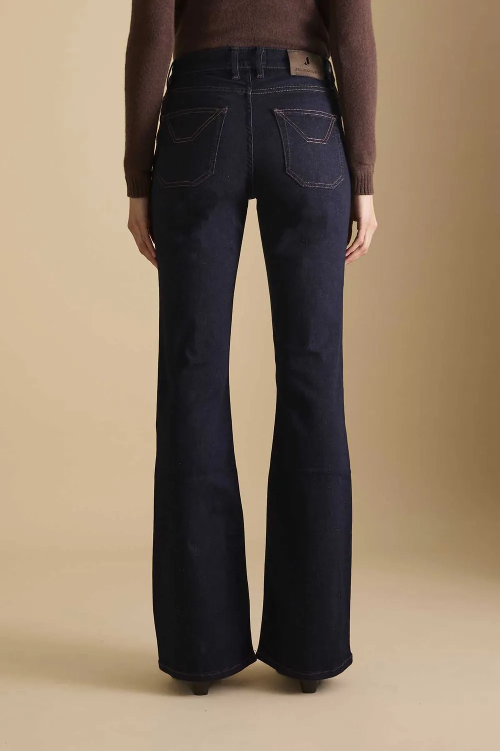 Jeckerson Jennifer Flared Fit Jeans dunkelblau Stretch