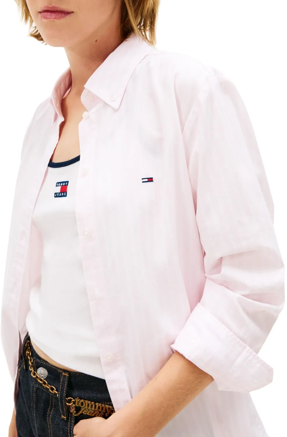 Tommy Jeans Langarmshirt Damen L/S Shirt Gestreift