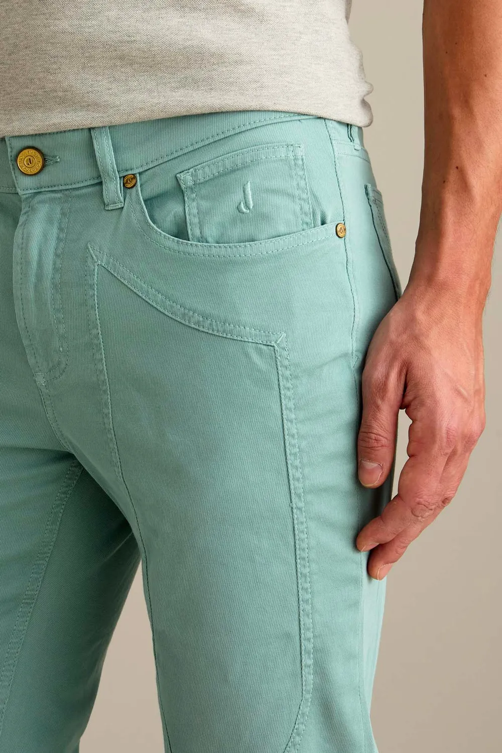 Jeckerson John 5-Pocket Slim Fit pastellgrün Stretch