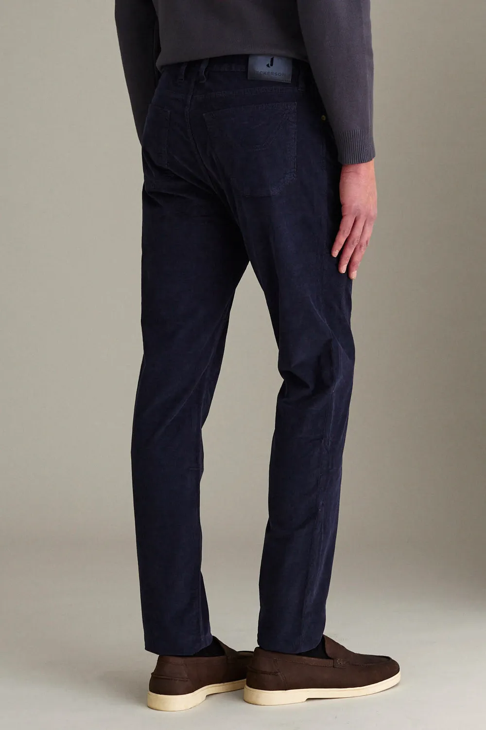 Jeckerson John Slim Fit Hose dunkelblau Samt