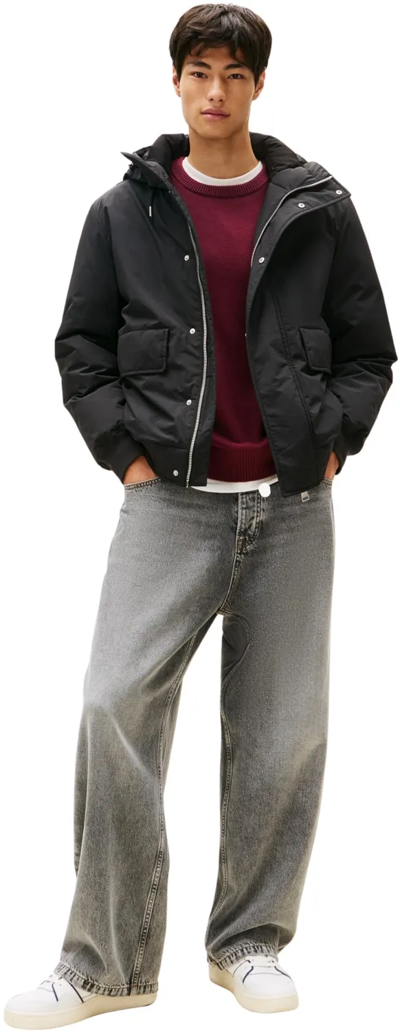 Tommy Jeans City Ready Herren Bomberjacke L mit Kapuze