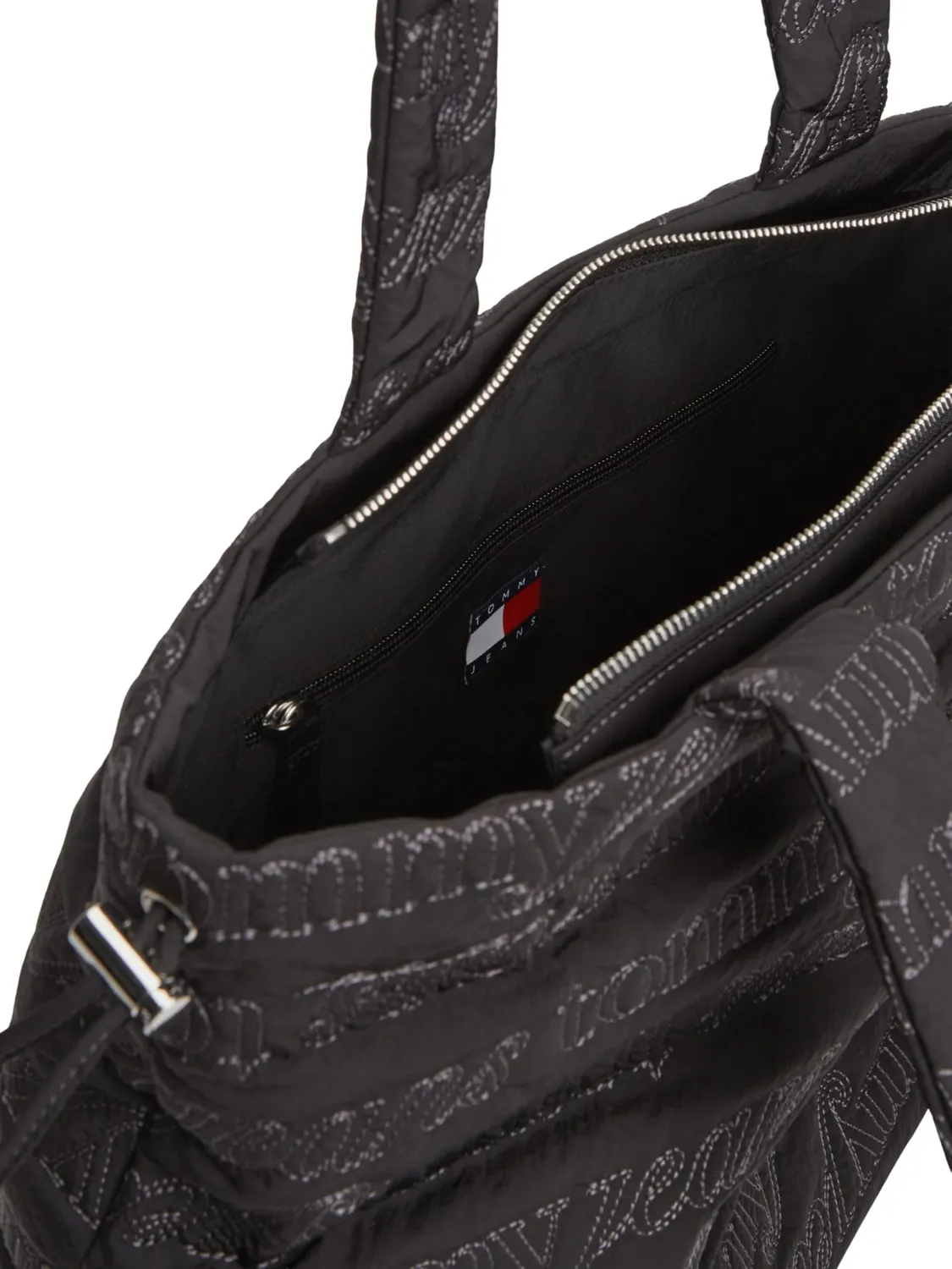 Tommy Jeans Icon Nylon Tote Gross Schwarz Nylon-Shopper