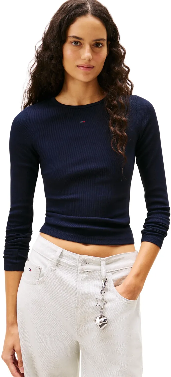 Tommy Jeans Essential Rib Langarmshirt 2er Pack Slim Damen