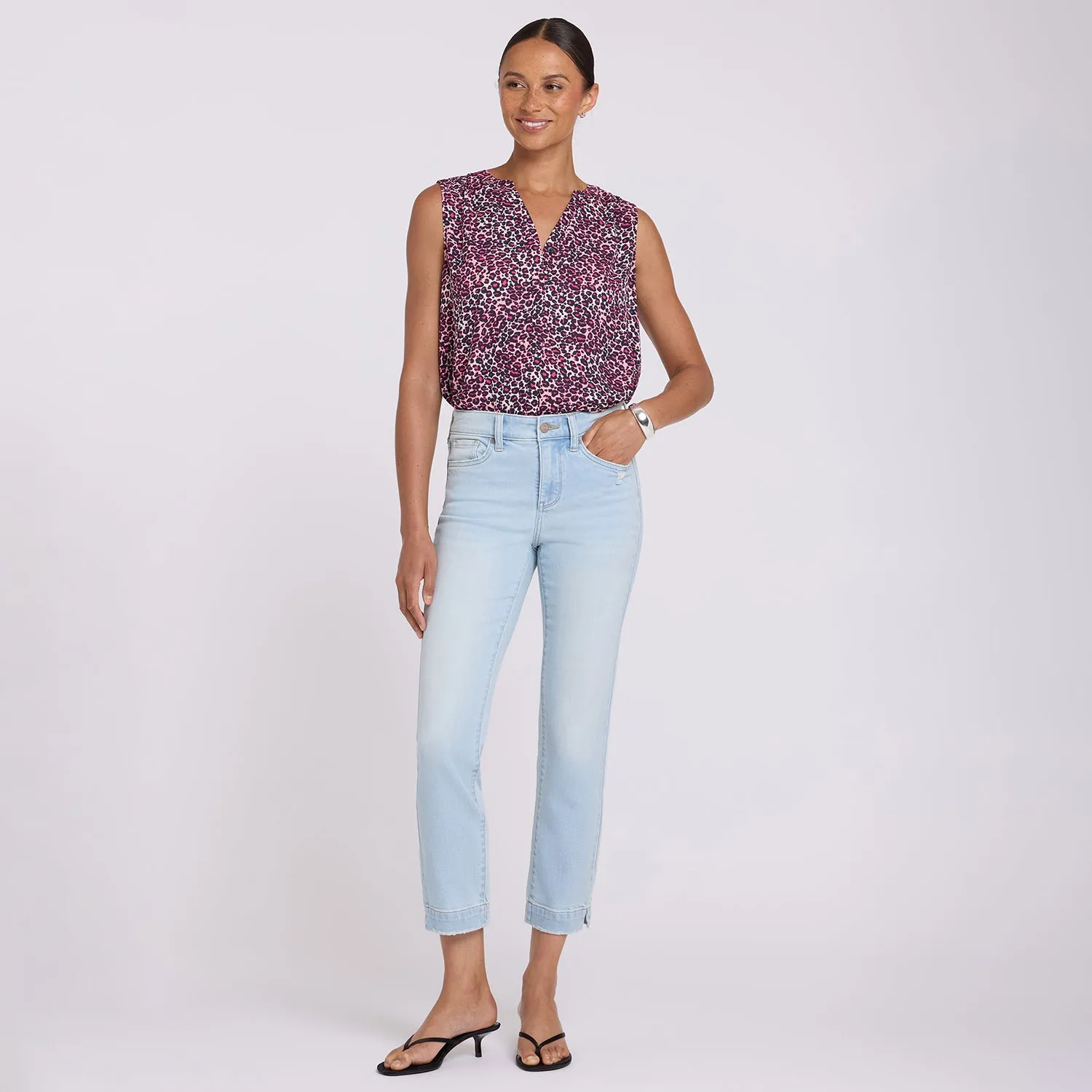 NYDJ Sheri Slim Straight Ankle Jeans Sky Valley