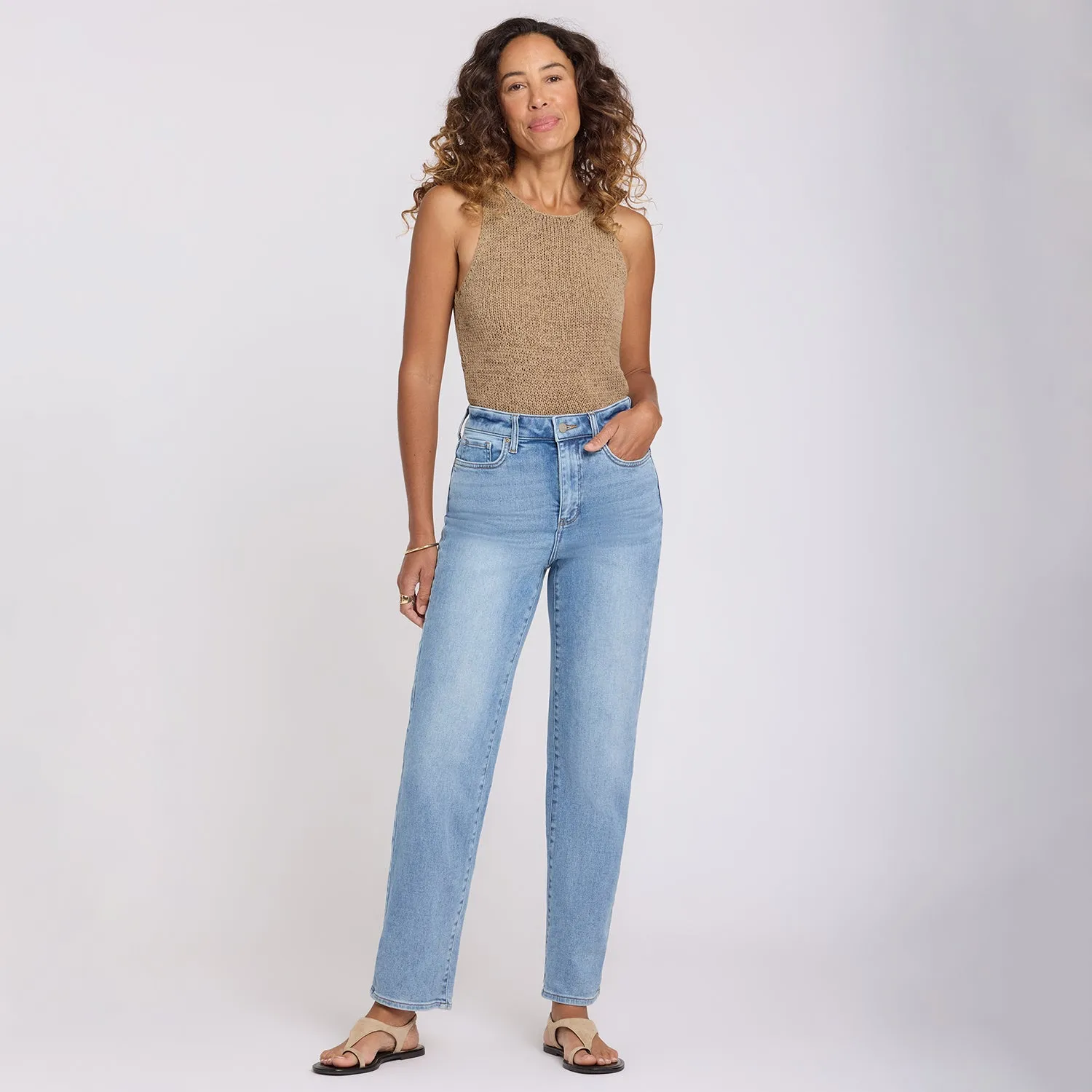 NYDJ Kasey Stovepipe Jeans Mist Springs hellblau