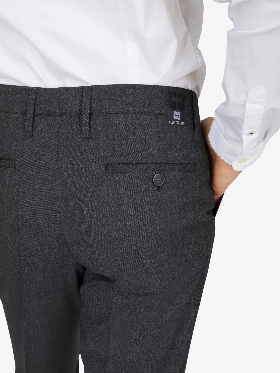 Club of Comfort Santos 2590 Stoffhose dunkelgrau Wolle