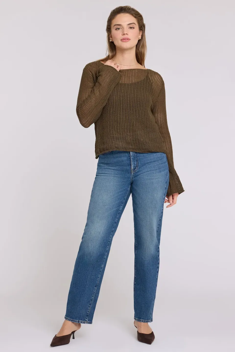 NYDJ Kasey Stovepipe Petite Jeans Aster High-Waist