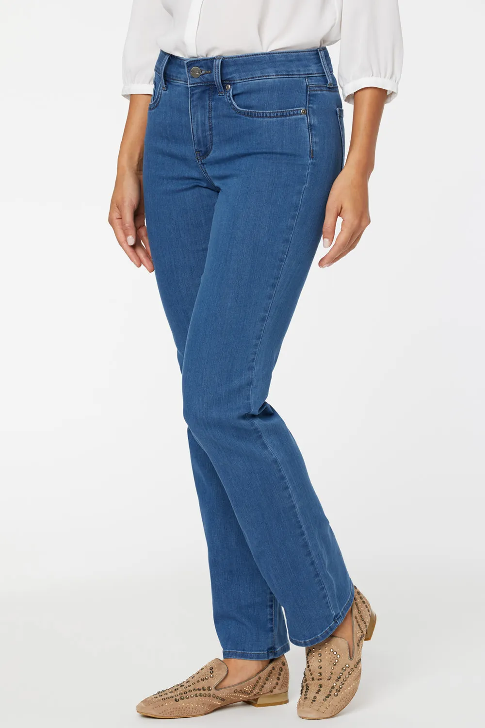 NYDJ Marilyn Straight Jeans Monrovia Dunkelblau