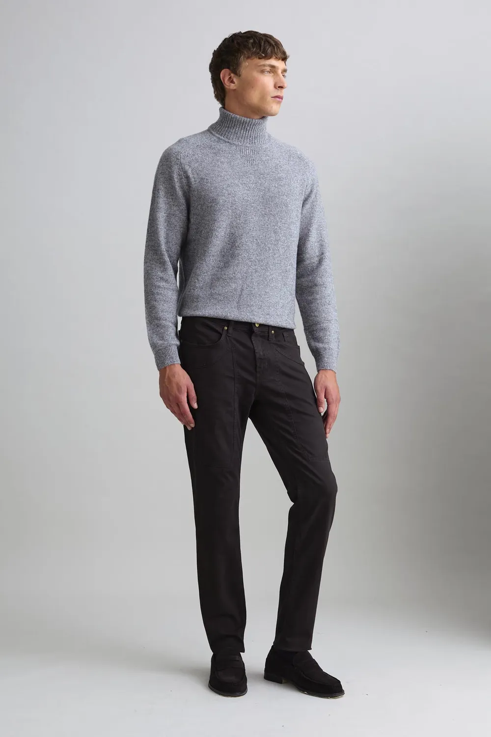 Jeckerson John Hose Slim Fit Dunkelbraun Gabardine