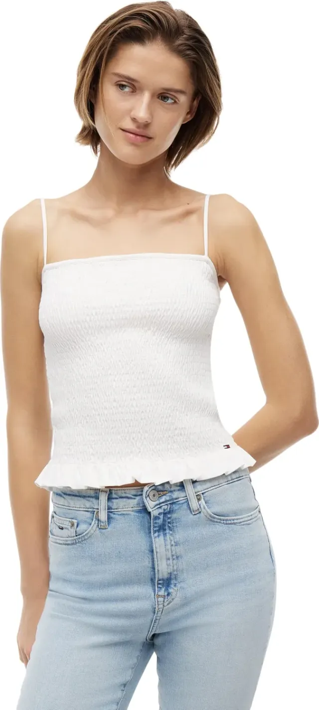 Tommy Jeans TJW Slim Smock Strappy Top DW0DW23117 Top M Schwarz