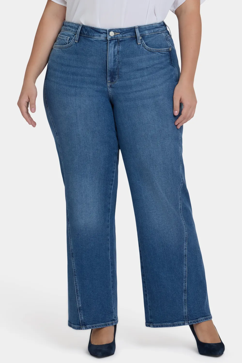 NYDJ Teresa Wide Leg Jeans Romantic Indigo Plus Size