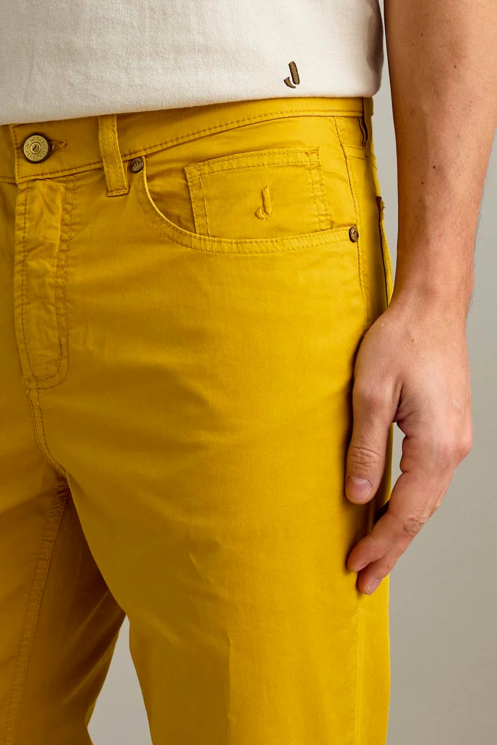 Jeckerson Jordan Slim Fit Hose Gelbgold Gabardine