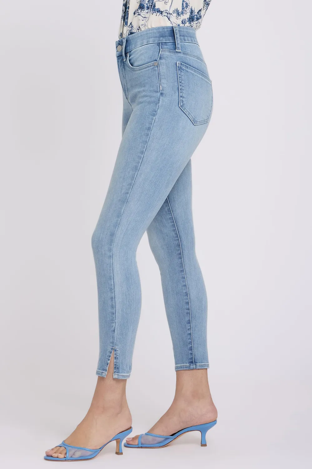 NYDJ Waist-Match Ami Skinny Ankle Jeans Bloom Bound